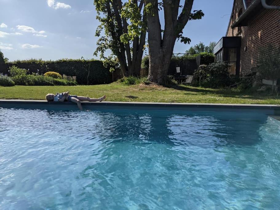 Вілла Ferme De Caractere Avec Piscine Et Cheminee Sainghin-en-Melantois Екстер'єр фото